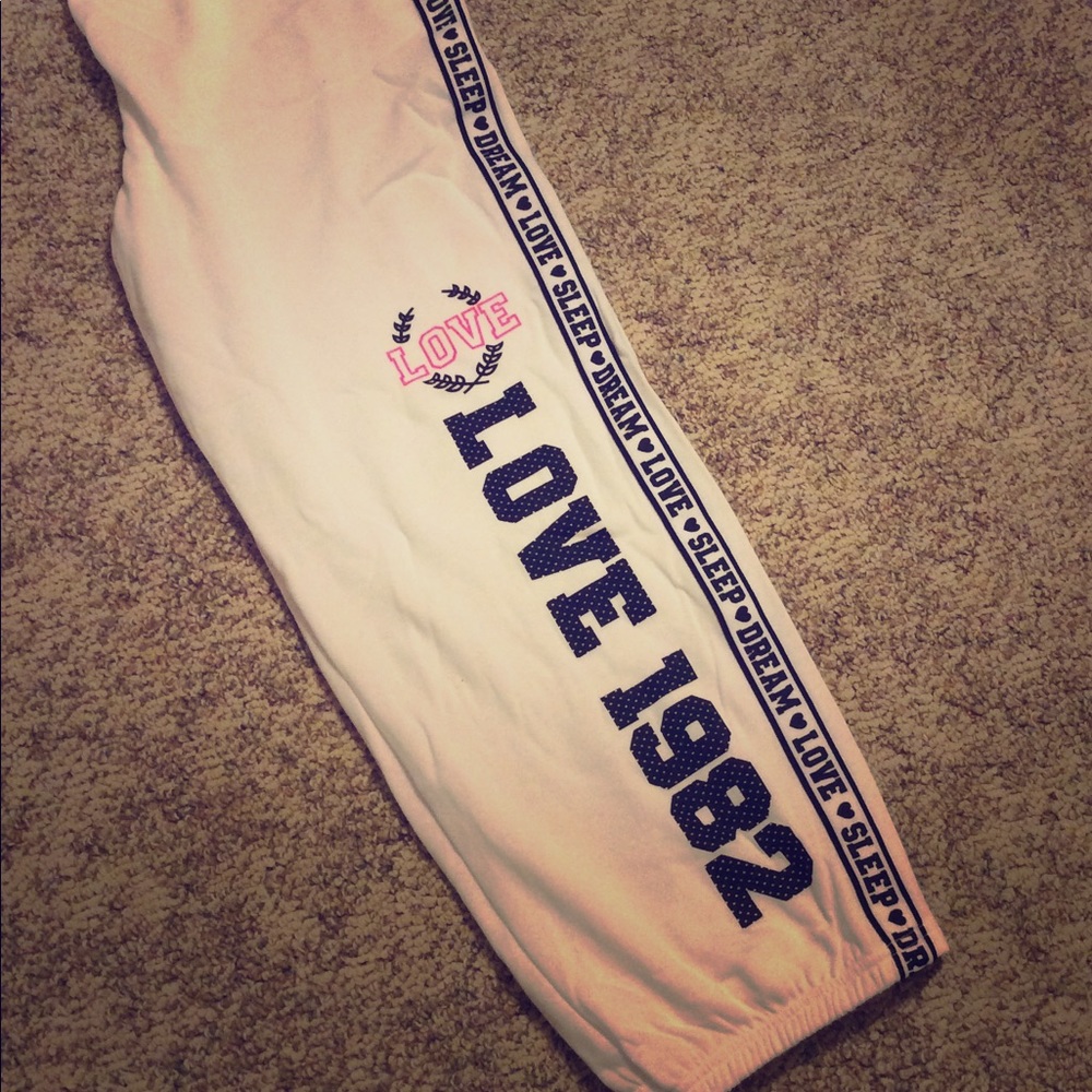NWT Sleep Pajama Bottom Sweats White Size 16/18 XL